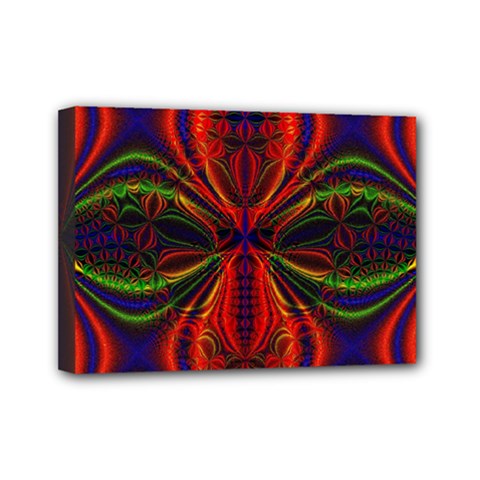 Abstract Art Fractal Mini Canvas 7  X 5  (stretched) by Sudhe