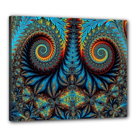 Abstract Art Fractal Creative Canvas 24  X 20  (stretched) by Sudhe