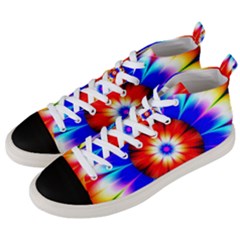 Abstract Digital Art Artwork Colorful Men s Mid-top Canvas Sneakers by Pakrebo