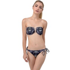 Digital Art Artwork Colorful Poster Twist Bandeau Bikini Set by Pakrebo