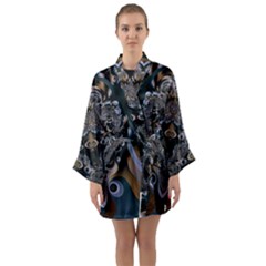 Fractal Art Artwork Design  Art Long Sleeve Kimono Robe by Pakrebo