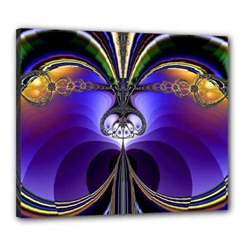 Abstract Art Artwork Fractal Design Pattern Canvas 24  X 20  (stretched) by Pakrebo