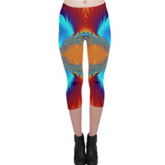 Artwork Digital Art Fractal Colors Capri Leggings  by Pakrebo