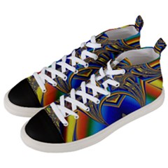 Abstract Art Design Digital Art Image Men s Mid-top Canvas Sneakers by Pakrebo