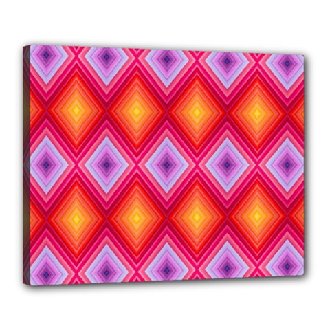 Texture Surface Orange Pink Canvas 20  X 16  (stretched) by Mariart