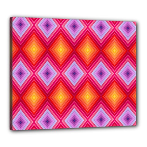 Texture Surface Orange Pink Canvas 24  X 20  (stretched) by Mariart