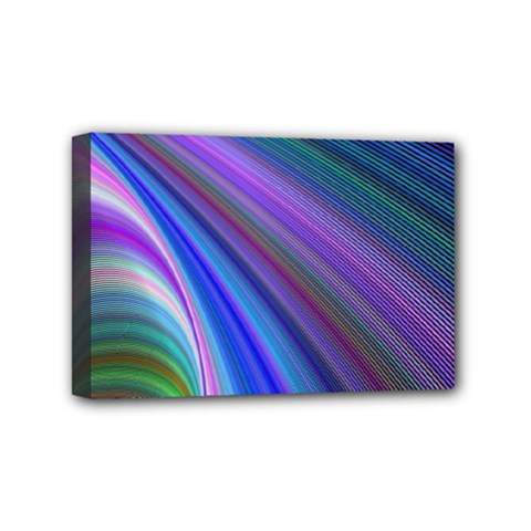 Background Abstract Curves Mini Canvas 6  X 4  (stretched) by Bajindul