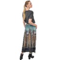 Architecture City Building Travel Velour Split Maxi Skirt View2