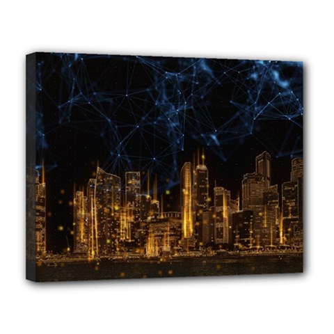 Architecture Buildings City Canvas 14  X 11  (stretched) by Wegoenart