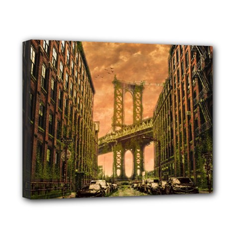 Architecture Buildings City Bridge Canvas 10  X 8  (stretched) by Wegoenart