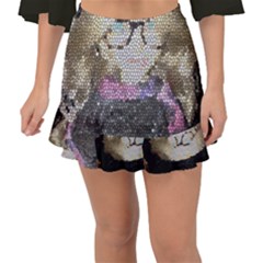 Cat Ears Doll Stained Glass Fishtail Mini Chiffon Skirt by snowwhitegirl