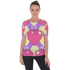 Seamless Repeating Tiling Tileable Shoulder Cut Out Short Sleeve Top by Wegoenart