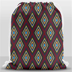 Colorful Diamonds Variation 1 Drawstring Bag (large) by bloomingvinedesign