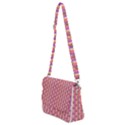 pink stripe & roses Shoulder Bag with Back Zipper View2