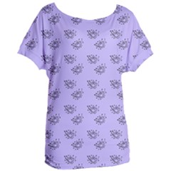 Zodiac Bat Lilac Women s Oversized Tee by snowwhitegirl