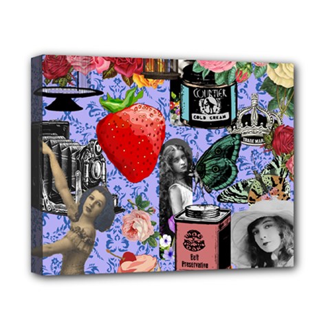 Vintage Girls Floral Collage Canvas 10  X 8  (stretched) by snowwhitegirl