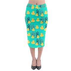 Little Yellow Duckies Midi Pencil Skirt by VeataAtticus
