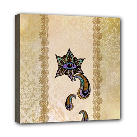 The Fantasy Eye, Mandala Design Mini Canvas 8  X 8  (stretched) by FantasyWorld7