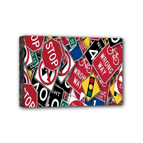 Road Signs Mini Canvas 6  X 4  (stretched) by ArtworkByPatrick