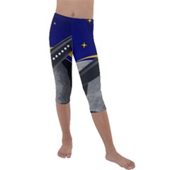 Science Fiction Sci Fi Sci Fi Logo Kids  Lightweight Velour Capri Leggings  by Pakrebo