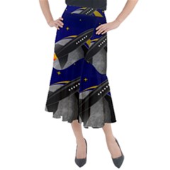 Science Fiction Sci Fi Sci Fi Logo Midi Mermaid Skirt by Pakrebo