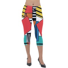 Design 9 Lightweight Velour Capri Leggings  by TajahOlsonDesigns