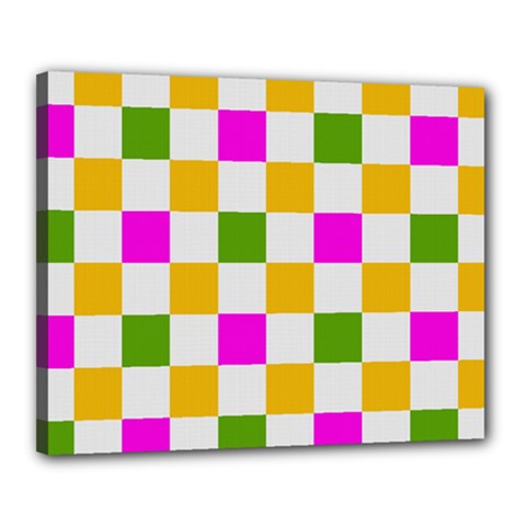 Checkerboard Again 3 Canvas 20  X 16  (stretched) by impacteesstreetwearseven