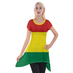 Bolivia Flag Short Sleeve Side Drop Tunic by FlagGallery