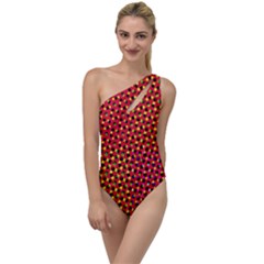 Pattern Textile Structure Abstract To One Side Swimsuit by Pakrebo