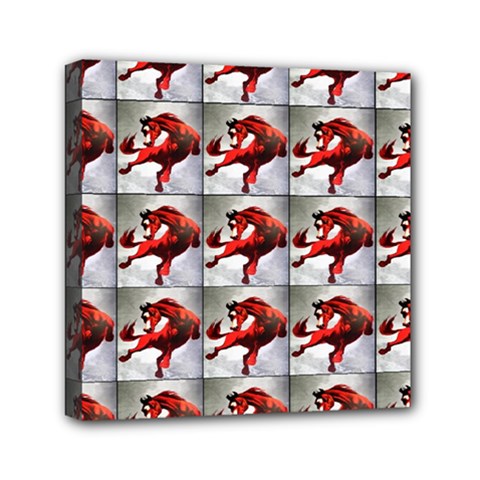 Horse Mini Canvas 6  X 6  (stretched) by ArtworkByPatrick