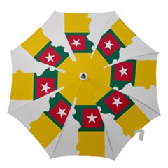Togo Flag Map Geography Outline Hook Handle Umbrellas (medium) by Sapixe