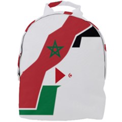 Western Sahara Flag Map Geography Mini Full Print Backpack by Sapixe