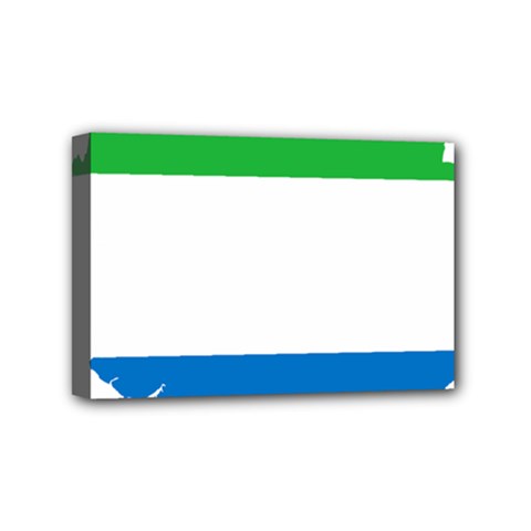 Sierra Leone Flag Map Geography Mini Canvas 6  X 4  (stretched) by Sapixe