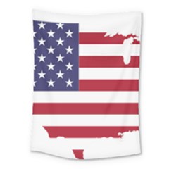 America Art Borders Cartography Medium Tapestry by Sapixe