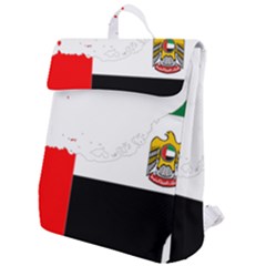 Borders Country Flag Geography Map Flap Top Backpack by Sapixe