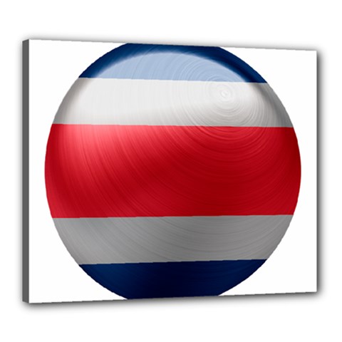 Costa Rica Flag Country Symbol Canvas 24  X 20  (stretched) by Sapixe