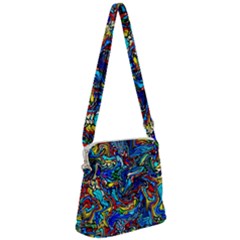 F 3 Zipper Messenger Bag by ArtworkByPatrick