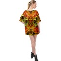 Mosaic Structure Grain Mode Oversized Chiffon Top View2