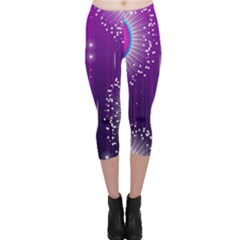 Non Seamless Pattern Background Capri Leggings  by Pakrebo
