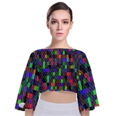 G 9 1 Tie Back Butterfly Sleeve Chiffon Top by ArtworkByPatrick