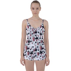 Movies And Popcorn Tie Front Two Piece Tankini by bloomingvinedesign