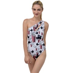 Movies And Popcorn To One Side Swimsuit by bloomingvinedesign