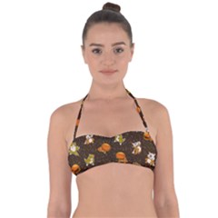 Ground Type Halter Bandeau Bikini Top by Mezalola