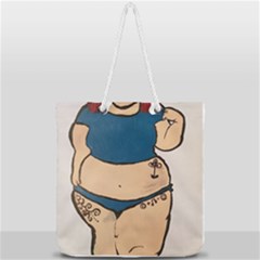 Sassy Full Print Rope Handle Tote (large) by Abigailbarryart