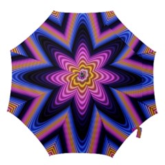 Wave Line Waveform Sound Purple Hook Handle Umbrellas (medium) by HermanTelo