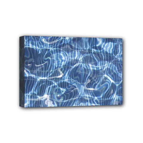 Abstract Blue Diving Fresh Mini Canvas 6  X 4  (stretched) by HermanTelo