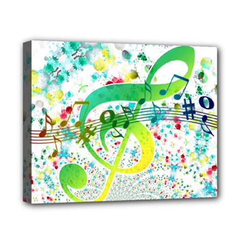 Circle Music Pattern Canvas 10  X 8  (stretched) by HermanTelo