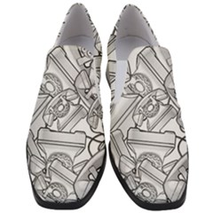 Phone Dial Communication Technology Women Slip On Heel Loafers by Pakrebo
