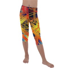 Board Circuits Control Center Trace Kids  Lightweight Velour Capri Leggings  by Pakrebo