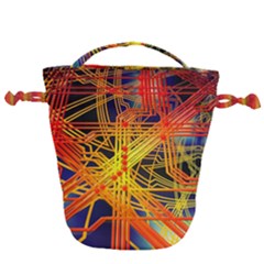 Board Circuits Control Center Trace Drawstring Bucket Bag by Pakrebo